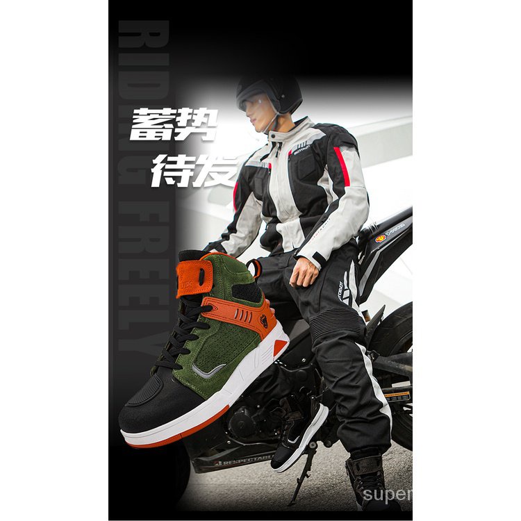 รองเท้าบูท ระบายอากาศ ป้องกันการลื่นไถล เหมาะกับขี่รถจักรยานยนต์ สําหรับผู้ชาย และผู้หญิง 2023 - รูปที่ 2