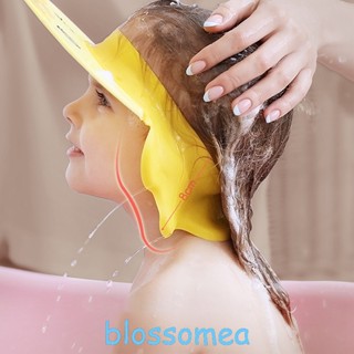 Blossomea หมวกสระผม ซิลิโคน รูปเป็ดน้อย สีเหลือง ปรับได้ สําหรับเด็ก