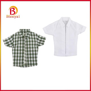 [Blesiya1] เสื้อเชิ้ตแขนสั้น 1/12 แฮนด์เมด ขนาดเล็ก สําหรับตุ๊กตาทหาร 6 นิ้ว