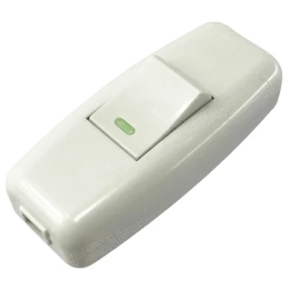 [ 1 ชิ้น ] ST-SW3084 สีขาว White สวิทช์กลางทาง เปิด/ปิด ON-OFF 10A 250V ต่อกลางสาย Inline Switch สวิทช์กระดก Rocker S...