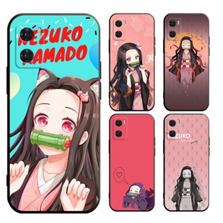 OPPO A77S A57 2022 A92 A93 A52 A9 A5 2020 A74 A78 A76 A77 A5S A12 เคสโทรศัพท์มือถือแบบนิ่ม ลายดาบพิฆาตอสูร Nezuko สําหรับ