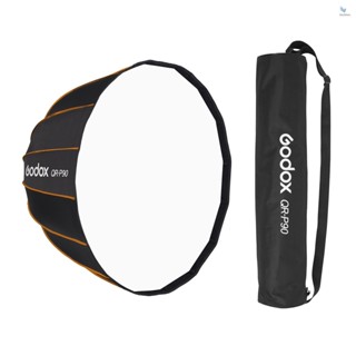 {fash} Godox ซอฟท์บ็อกซ์พาราโบลิก 90 ซม. พร้อมกระเป๋าถือ สําหรับถ่ายภาพสตูดิโอ