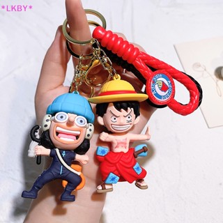 Luckybabys&gt; พวงกุญแจวันพีช อนิเมะลิง D. พวงกุญแจ จี้ตุ๊กตาการ์ตูน Luffy Tony Chopper Roronoa Zoro สําหรับห้อยกระเป๋า