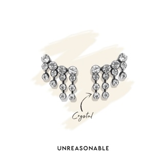 ต่างหู Crystal ต่างหูคลิป ต่างหูก้านเงินแท้ น้ำหนักเบา สวยใส่สบาย Unreasonable Accessories UA0558-01