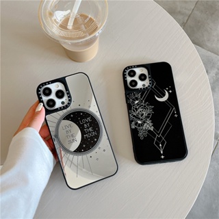 พร้อมส่ง CASETiFY 【Black Sun Moon】เคสโทรศัพท์มือถือ ซิลิโคน กันกระแทก ลายดวงอาทิตย์น่ารัก แฟชั่น สําหรับ iPhone 14 Pro MAX 13 12 11 Pro MAX