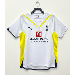 เสื้อกีฬาแขนสั้น ลายทีมชาติฟุตบอล Tottenham Hotspur 09-10 ชุดเหย้า สไตล์วินเทจ