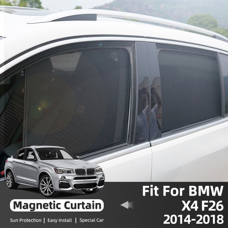 ม่านบังแดดแม่เหล็ก ด้านหน้า และหลัง สําหรับ BMW X4 F26 2014-2018