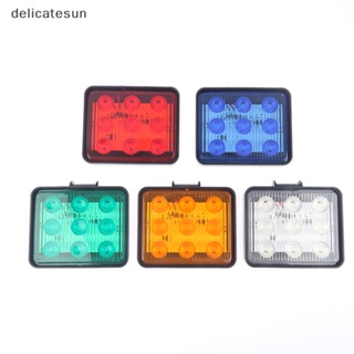 Delicatesun ไฟกระพริบเตือน LED DC 12-80V 9SMD สําหรับรถยนต์ รถบรรทุก