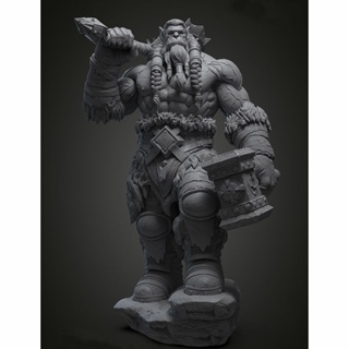 9.9 เหนื่อยมากโมเดลฟิกเกอร์ทหาร World of Warcraft Orcs Chief Sal เรซิ่น ขนาด 75 มม. สีขาว สําหรับตกแต่ง P0SH