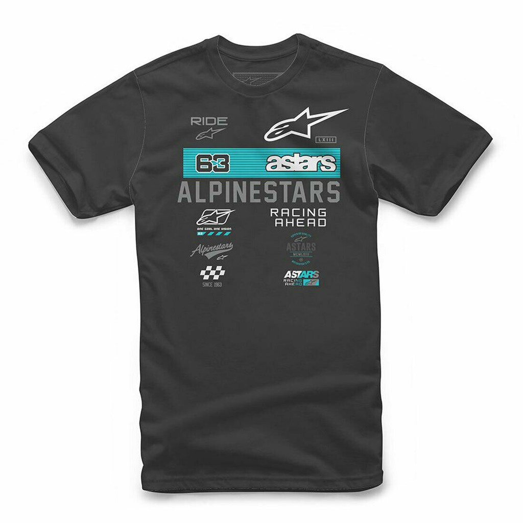[S-5XL]เสื้อยืดพิมพ์ลายแฟชั่น P5 Alpinestars Sponsored เสื้อยืดลําลองสําหรับผู้ชาย แขนสั้น สีดํา ใหม่