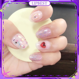 ♕ 20pcs Nail Art Small Peach Heart Jewelry Super Shiny Heart-shaped Translucent Colorful Diamond Nail Accessories Manicure Tool For Nail Shop 22 Designs UPBEST