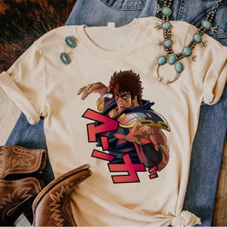 Kenshiro เสื้อยืด พิมพ์ลายกราฟฟิค อนิเมะ สไตล์สตรีท สําหรับผู้หญิง