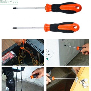 【Big Discounts】2pcs Cross/Slotted Screwdriver Steel Rubber Hand Tools Screwdriver Nutdrivers#BBHOOD