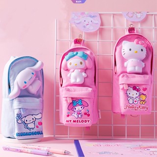 SANRIO กระเป๋าดินสอ ผ้าแคนวาส ขนาดใหญ่ จุของได้เยอะ ลายการ์ตูน Cinnamoroll My Melody น่ารัก เหมาะกับใส่เครื่องเขียน สําหรับเด็กนักเรียน