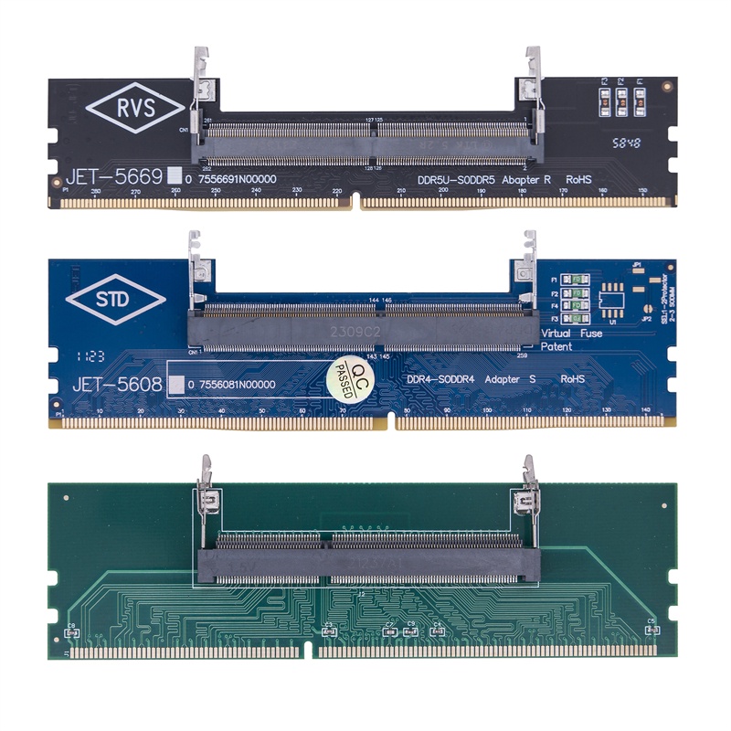DDR3 DDR4 DDR5 ถึง SO-DIMM อะแดปเตอร์ตัวเชื่อมต่อแล็ปท็อป RAM หน่วยความจํา DDR3/4/5 Sodimm ถึง Dimm Riser 240pin 288pin DIMM การ์ดสําหรับเดสก์ท็อป