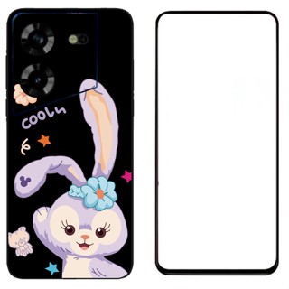 Tecno Pova 5 เคสกันกระแทก TPU การ์ตูน ซิลิโคน ป้องกัน เคสโทรศัพท์ ด้านหลัง พร้อมฟิล์มกระจกนิรภัย