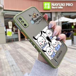 เคสซิลิโคนใส ขอบสี่เหลี่ยม กันกระแทก ลายการ์ตูน Pochacco น่ารัก สําหรับ Tecno Spark 6 Go Spark Go 2020 Spark Go 2021