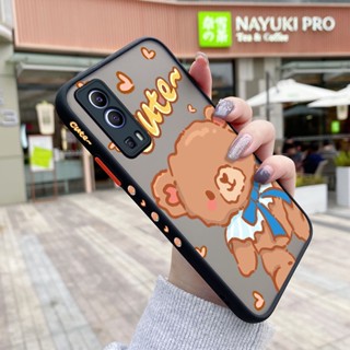 เคสโทรศัพท์มือถือ ซิลิโคนนิ่ม ใส บาง กันกระแทก ลายหมี แฟชั่น สําหรับ VIVO Y72 5G Y52 5G Y75s 5G