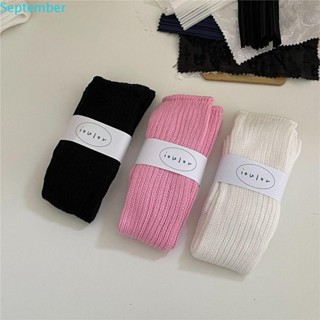 SEPTEMBER Women Knitted Stockings Fashion Warm JK School Uniform Socks Stripe Cotton Japanese Style Socks