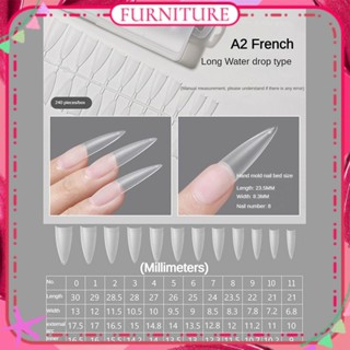 ♕ Mosr 1box Nail Art Nail Tablets ปราศจากการแกะสลักและเจียรเครื่องมือทำเล็บครึ่งแท่งแบบบางเฉียบไร้รอยต่อสำหรับร้านทำเล็บ FURNITURE