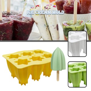 6 Cell Silicone Popsicle Mold Reusable Easy Release Ice Pop Maker Ice Cream Mold