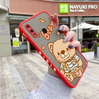 เคสโทรศัพท์มือถือ ซิลิโคนแข็ง ขอบสี่เหลี่ยม กันกระแทก ลายการ์ตูนหมีน่ารัก แฟชั่น สําหรับ Huawei Y9 2019