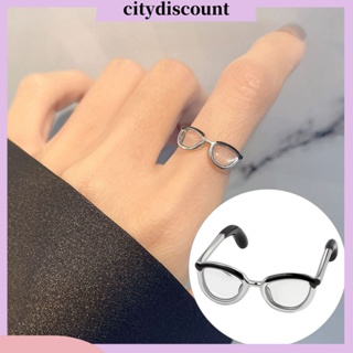 &lt;citydiscount&gt; แหวนทองแดง ปรับขนาดได้ เรียบง่าย สําหรับผู้หญิง