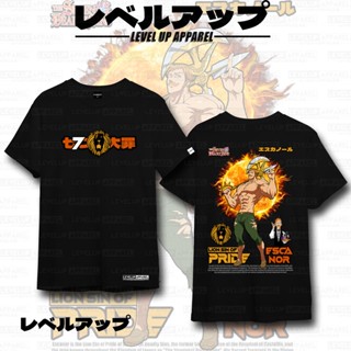 บูติก เอสคานอร์ ไลอ้อน บาปแห่งความภาคภูมิใจ - เสื้อยืดอะนิเมะผ้าฝ้ายบริสุทธิ์ฤดูร้อนผ้าพิมพ์กราฟิกแขนสั้น ฤดูร้อนใหม่