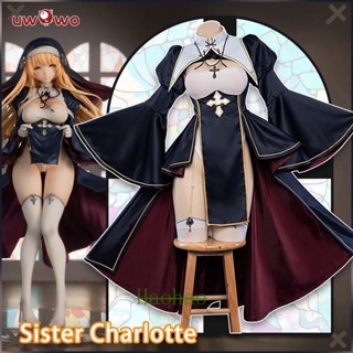 Uwowo Nun ถุงเท้าคอสเพลย์ Charlotte เซ็กซี่ สีขาว สําหรับผู้หญิง ADEY