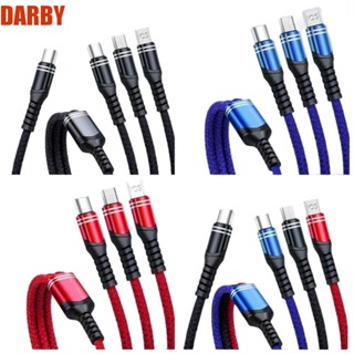 Darby 3 in 1 สายชาร์จ USB PD ชิปคู่ ชาร์จไว ทนทานต่อการงอ สําหรับโทรศัพท์มือถือ