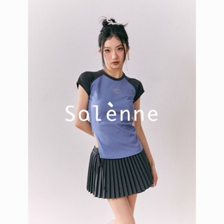 Solenne  เสื้อครอป เสื้อยืดผู้หญิง ครอป baby tee สาวเรโทร 2023 NEW Style High quality Beautiful คุณภาพสูง Trendy A29J1QB 36Z230909