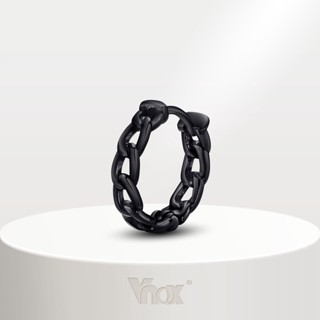Vnox ต่างหูโซ่ สเตนเลส สีดํา เครื่องประดับแฟชั่นผู้ชาย 1 ชิ้…