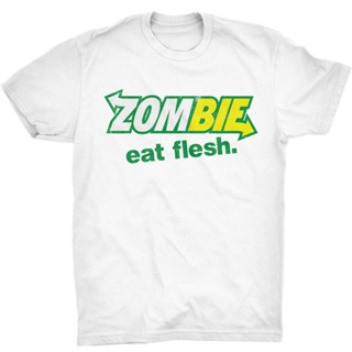 ขายดี เสื้อยืดผ้าฝ้าย พิมพ์ลาย ZOMBIE Eat Flesh Subway The Walking Dead Resident Evil สีขาว สําหรับผู้ชาย 2023 334209