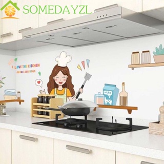 Somedayzl สติกเกอร์ติดผนัง กันน้ํามัน มีกาวในตัว อุณหภูมิสูง เคาน์เตอร์ ภาพจิตรกรรมฝาผนัง