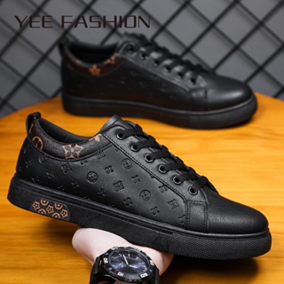 YEE Fashion รองเท้าผ้าใบผู้ชาย ลำลองผู้ชาย ผ้าใบแฟชั่น สไตล์เกาหลี กีฬากลางแจ้ง ทำงานรองเท้าลำลอง31z072017 ทันสมัย Unique พิเศษ ins D95D006 37Z230910