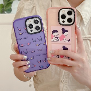 【คู่รัก】Casetify เคสนิ่ม TPU แบบใส ลายผงแฟลช แฟชั่น สําหรับ iPhone 14 Pro max 14 Pro 13 Pro max 12 Pro max 11 11Pro max 12