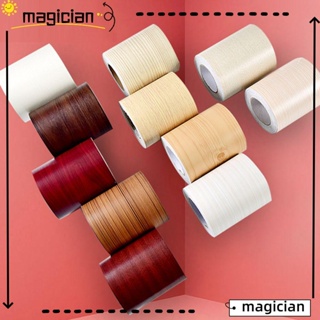 Magic สติกเกอร์วอลเปเปอร์ PVC ลายไม้ มีกาวในตัว กันน้ํา สําหรับติดตกแต่งผนังบ้าน ห้องนั่งเล่น