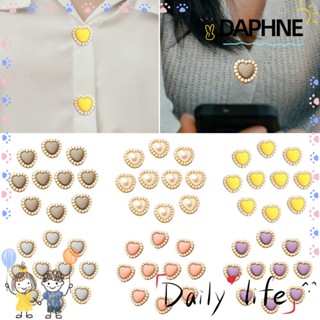 Daphne กระดุมมุก คุณภาพสูง รูปหัวใจ DIY 10 ชิ้น