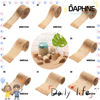 daphne 1 ม้วน 2 ม. ม้วนริบบิ้นผ้ากระสอบ diy สําหรับใช้ในการตกแต่งประดับงานปาร์ตี้