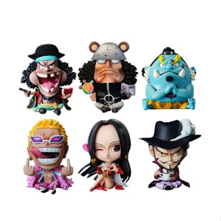 โมเดลฟิกเกอร์อนิเมะ One Piece Q Version Shichibukai GK Big Head Shichibukai ของเล่นสําหรับเด็ก