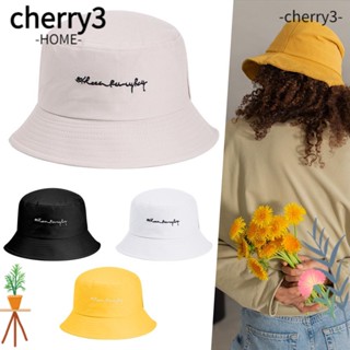 Cherry3 หมวกบักเก็ต กันแดด สไตล์สตรีท แฟชั่นฤดูร้อน สําหรับผู้หญิง