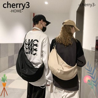 Cherry3 กระเป๋าสะพายข้าง สไตล์ญี่ปุ่น กันน้ํา สีพื้น