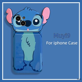 Ins เคสโทรศัพท์มือถือ แบบนิ่ม ลายการ์ตูน Stitch กันกระแทก สําหรับ IPhone14ProMax 13ProMax I12 Pro MAX i11 14 13Pro