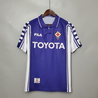 เสื้อกีฬาแขนสั้น ลายทีมชาติฟุตบอล Fiorentina 99-00 ชุดเหย้า สไตล์เรโทร