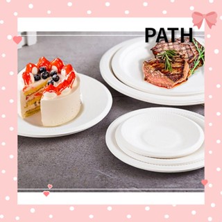 Path จานกระดาษ 3 ช่อง แบบใช้แล้วทิ้ง สําหรับใส่อาหารค่ํา บาร์บีคิว น้ําตาลอ้อย