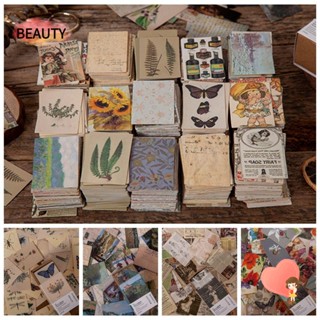 BEAUTY 100PCS Gift Mini Note Cards Scrapbook Supplies Collage Paper Scrapbooking Background DIY Material Greeting Postcard Stationery Journal Diary Decor Collection Book Series