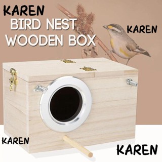 Karen กล่องเพาะพันธุ์นก บ้านรังนก แบบไม้ เพื่อความปลอดภัย