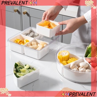 Preva ถาดแบ่งผลไม้ PET+PP ทรงสี่เหลี่ยม ถอดออกได้ พร้อมฝาปิด สําหรับปาร์ตี้คริสต์มาส