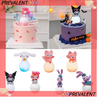 Preva โคมไฟกลางคืน LED รูปการ์ตูน Melody Cinnamoroll Kuromi เรืองแสง สําหรับตกแต่งบ้าน ออฟฟิศ