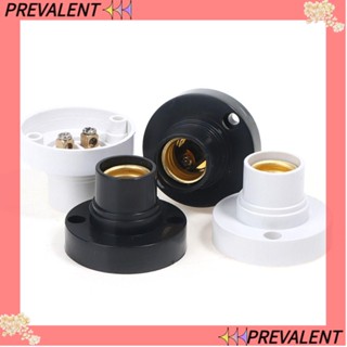Preva ซ็อกเก็ตโคมไฟ E14 พลาสติก ทรงกลม สีดํา สีขาว อุปกรณ์เสริม สําหรับโคมไฟเพดาน E14 220V